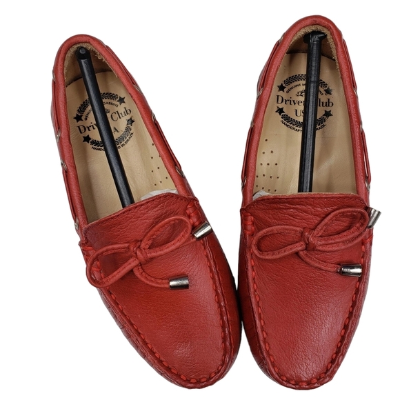 Driver Club USA | NIB Nantucket 2 Red Everest Preppy Leather Loafers Girl's 11 - Picture 8 of 14